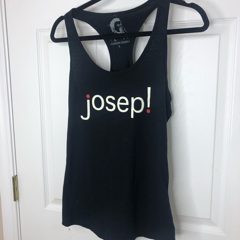Jokoy.com josep! black racerback tank top size large - Picture 2 of 7